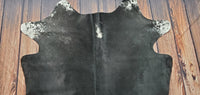 Extra Small Cowhide Rug Black 5ft x 4.6ft