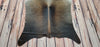Extra Small Caramel Brown White Cowhide Rug 5ft x 3.6ft