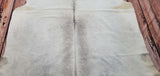 Small Light Gray Cowhide Rug 6.4ft x 6.4ft