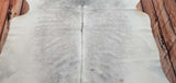 Genuine Light Gray Cowhide Rug 6.8ft x 6.8ft