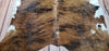Small Cowhide Rug Speckled Brown White 6.4ft x 6.2ft