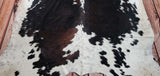 Dark Brown Speckled Cowhide Rug 8.1ft x 6.9ft