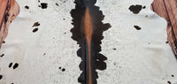 cowhide rug salt pepper tricolor 7.3ft x 7ft
