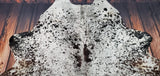 Authentic Dark Speckled Cowhide Rug 6.6ft x 6.2ft