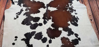 Exotic Large Tricolor Cowhide Rug 7.4ft x 6.1ft