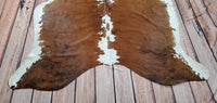 Small Cowhide Rug Brown Hereford 6.2ft x 5.4ft