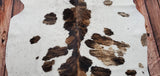 Cowhide Rug Spotted Brown Black White 6.2ft x 5.2ft