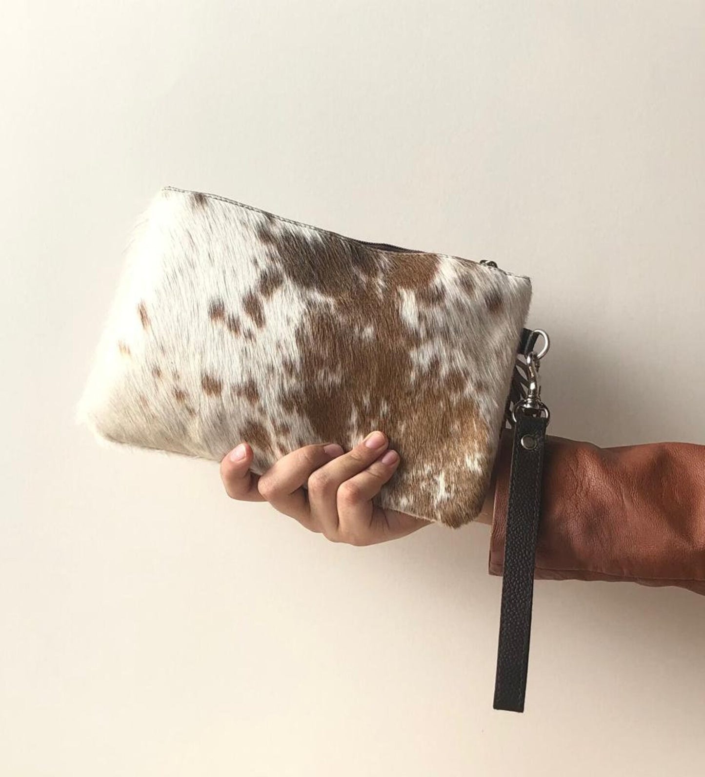 Natural Cowhide Clutch Purse