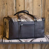 Real Cowhide Grey Weekender Bag