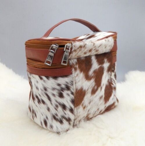 Cowhide Makeup Bag