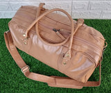 Real Leather Duffel Bag Beige