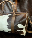 Cowhide Weekender Duffle Bag