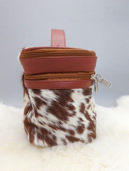 Cowhide Makeup Bag