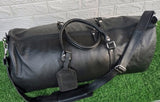 Exotic Black Leather Holdall Bag