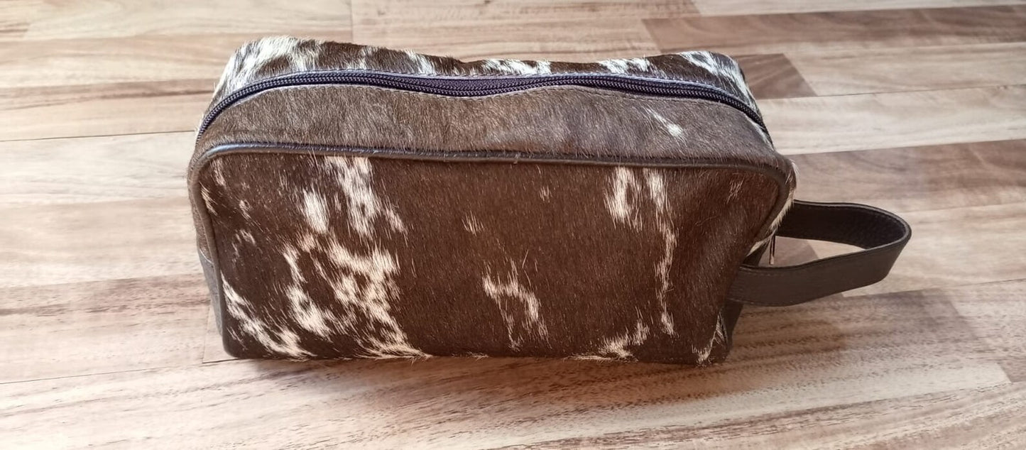 Natural Cowhide Toiletry Bag