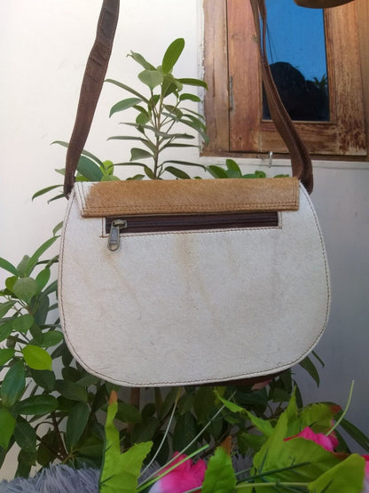 Light Brown Cowhide Crossbody Bag