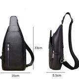 Real Leather Black Sling Bag