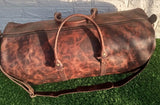 Genuine Leather Distressed Duffle Bag