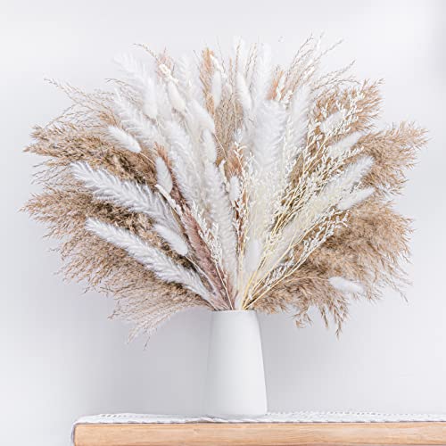 86PCS Natural Dried Pampas Grass Bouquet