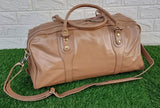 Real Leather Duffel Bag Beige