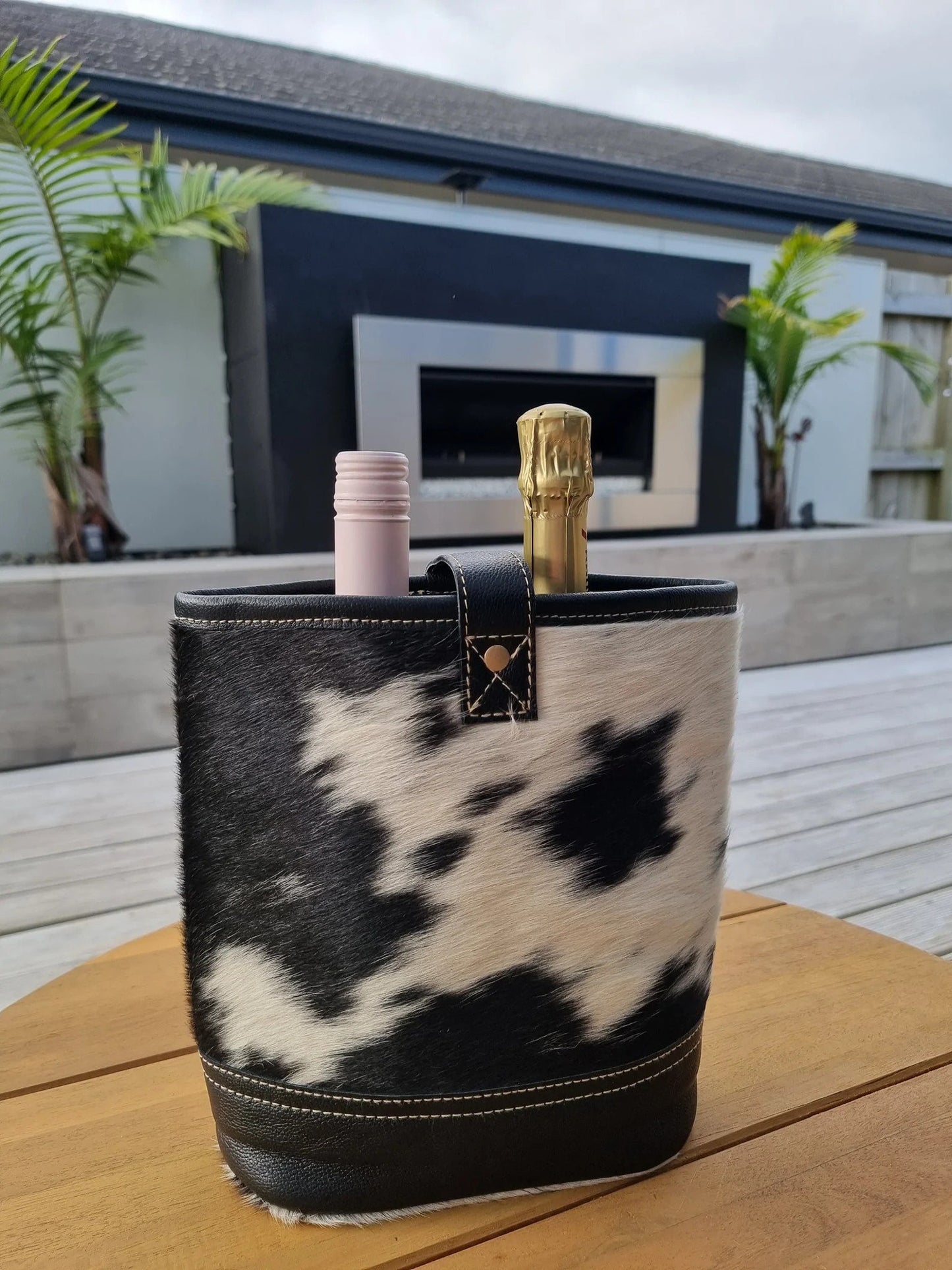 Real Cowhide Wine Bag