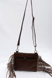 Real Cowhide Crossbody Purse With Fringes