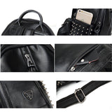 Genuine Leather Women's Black Backpack
