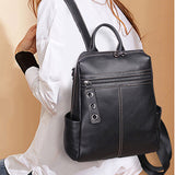 Real Leather Backpack Travel Bag