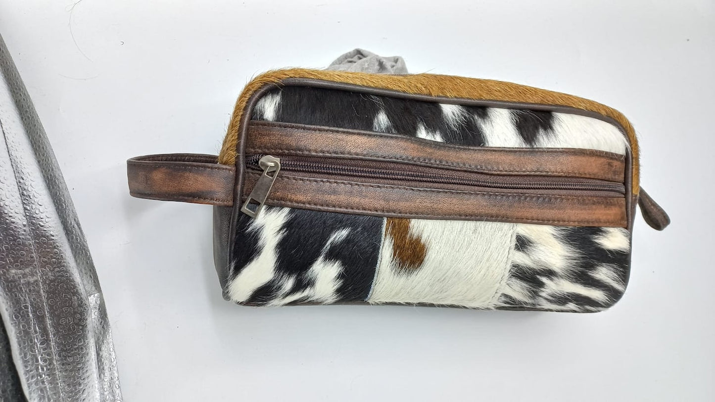 Natural Cowhide Toiletry Bag