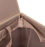 Home Double Laundry Hamper with Lid and Removable Liners | Linen | Easily Transport Laundry | Foldable Hamper | Cut Out Handles