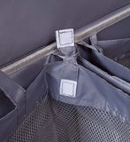Home Double Laundry Hamper with Lid and Removable Liners | Linen | Easily Transport Laundry | Foldable Hamper | Cut Out Handles