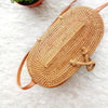 Brown Handwoven Rectangle Rattan Bag Bali