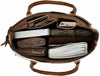 Brown white cowhide handbag set real leather wallet