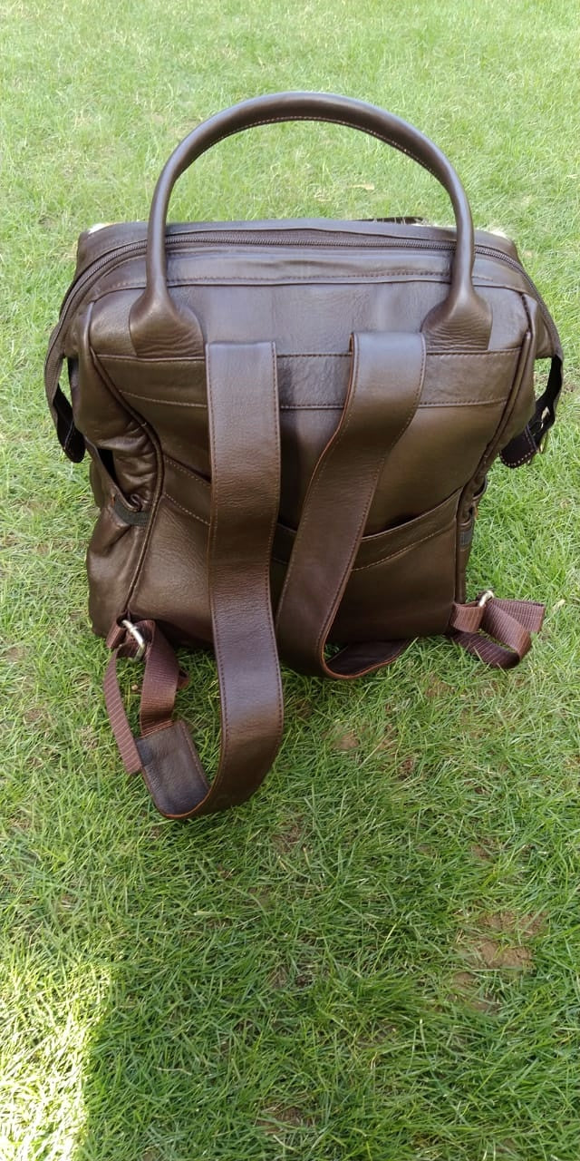 Cow fur mom backpack