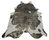 These metallic cowhide rugs are large, perfect for any cozy space, entryway or even put up on the wall. 