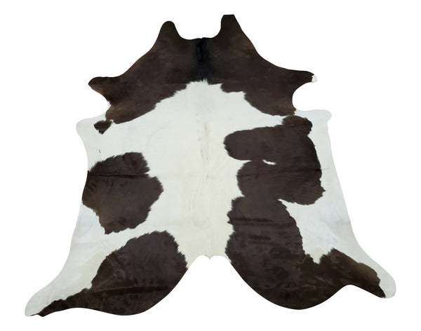This beautiful cowhide area rug is unique and exotic, it's a mixture of darker brown and black. All these cowhides are natural and great for entryways