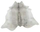 A new stunning grey cowhide rug for living room decoration.