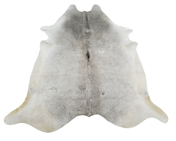 An exotic hand selected cowhide rug grey for its unique pattern, it is a great natural accent to add to your living room to give a natural country touch