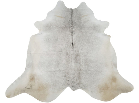 Light Grey Cowhide Rug Large 7.5ft x 6.5ft