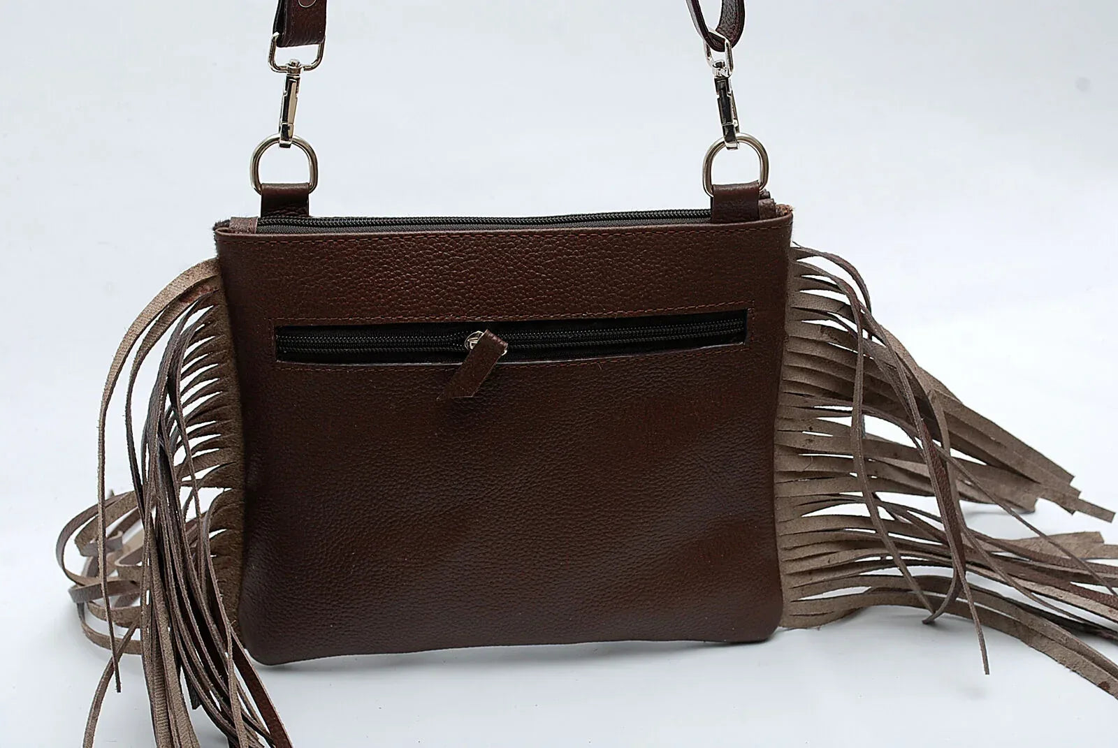 Real Cowhide Crossbody Purse With Fringes