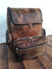 Dark Brown Cowhide Backpack with Hair On Hide
