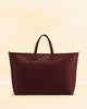 Dark Leather Shoulder Bag for Women With Pockets Brown