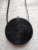 Black Rattan Crossbody Bag Handmade in Bali