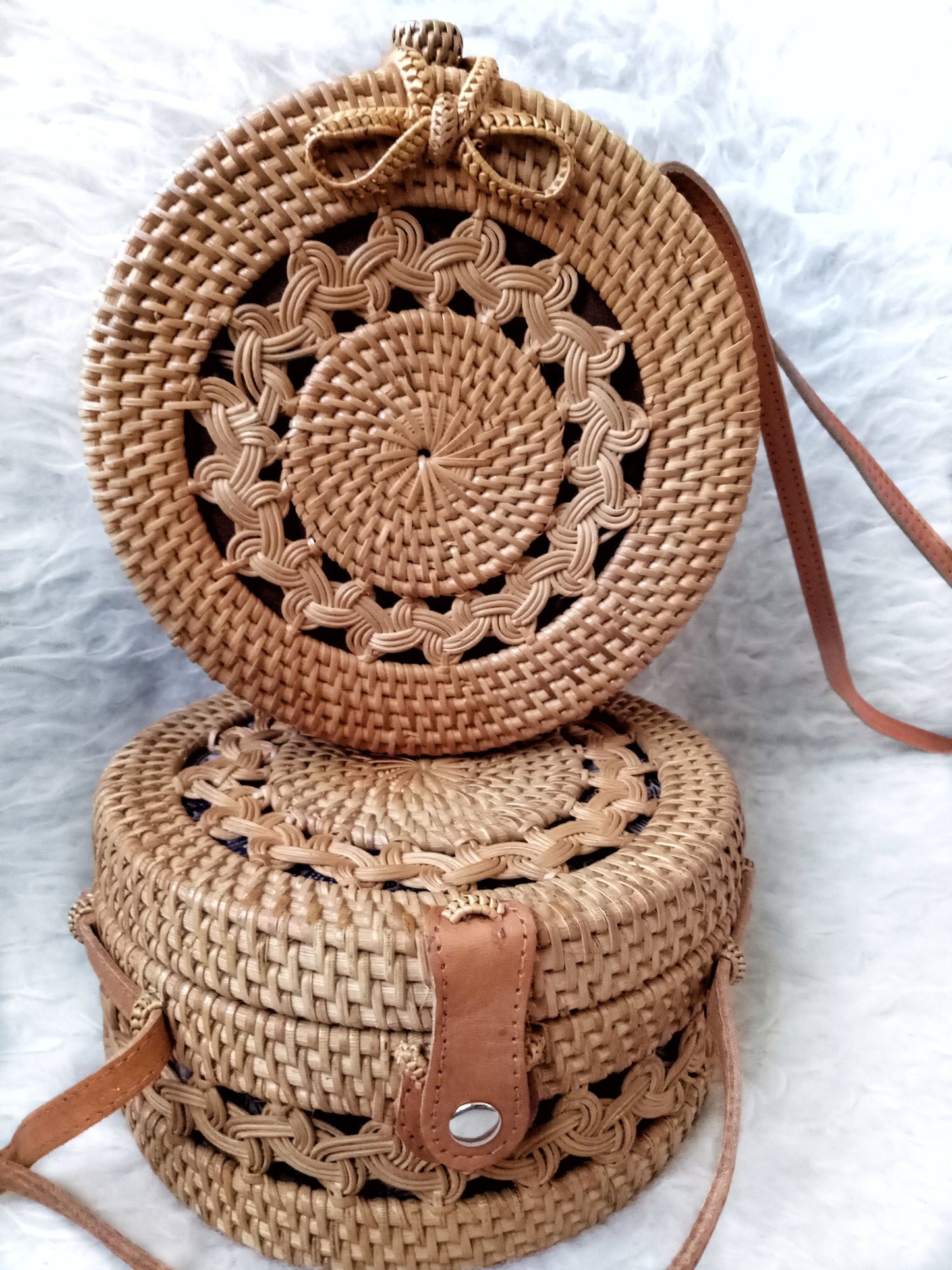 Round Rattan Bag Ubud Wicker