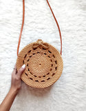 Handwoven Round Rattan Bag 