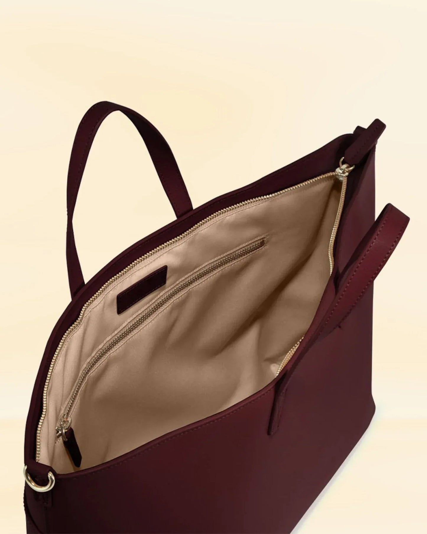 Dark Leather Shoulder Bag for Women With Pockets