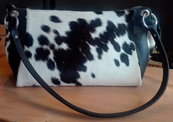 Cowhide Bag Western Style Black And White.