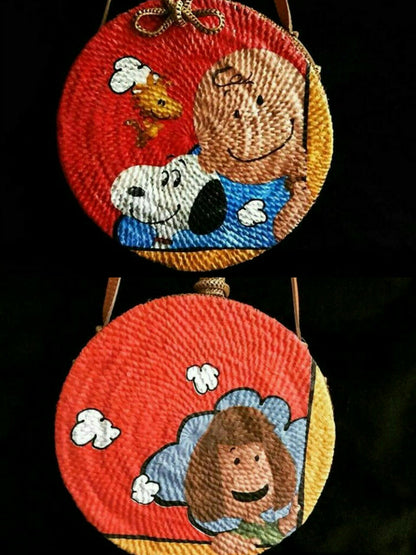 Snoopy Vintage Rattan Bag