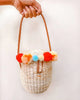 Handmade Rattan Pompom Shoulder Bag for Summer