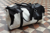 Pony Fur Duffel Bag Black White